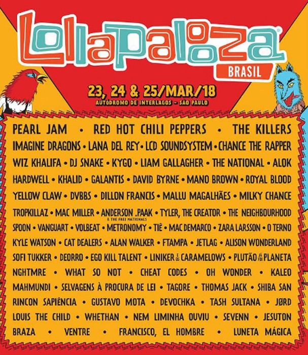 Lollapalooza divulga line up de 2018 (Foto: Divulgação)