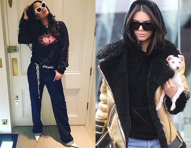 Kendall Jenner levou a produção além, combinando com uma jaqueta metálica (Foto: Instagram)