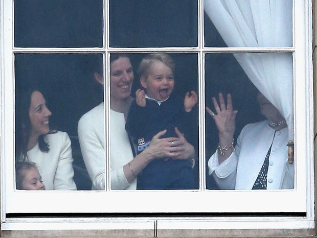 Maria Borallo. a babá real, com o Príncipe George (Foto: Getty)